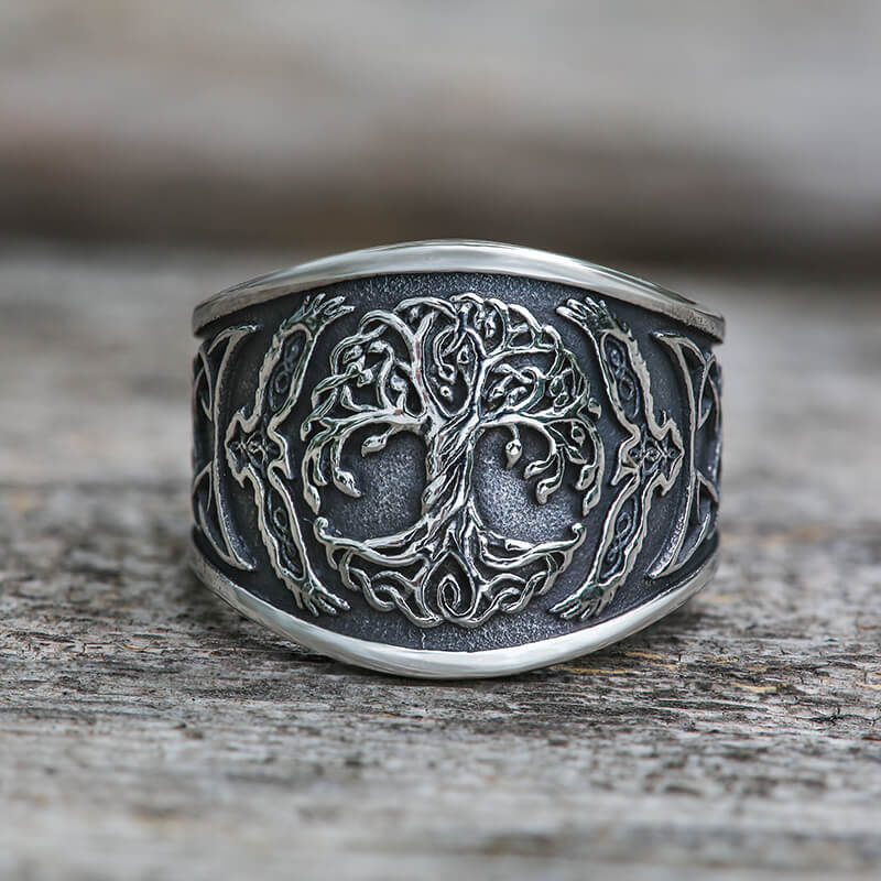 JewelryWe Sieraden Herenring, roestvrij staal, vintage, Viking, runen, kompas, veviir, ringen met Keltische knoop, voor mannen, bandringen, gravure, zilver, goud, zwart, maat 54 tot 76, Roestvrij JewelryWe Sieraden Herenring, roestvrij staal, vintage, Viking, runen, kompas, veviir, ringen met Keltische knoop, voor mannen, bandringen, gravure, zilver, goud, zwart, maat 54 tot 76, Roestvrij