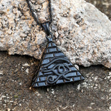 Triangle Pyramid Eye of Ra Stainless Steel Pendant | Gthic.com