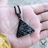 Triangle Pyramid Eye of Ra Stainless Steel Pendant