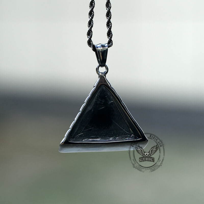 Triangle Pyramid Eye of Ra Stainless Steel Pendant