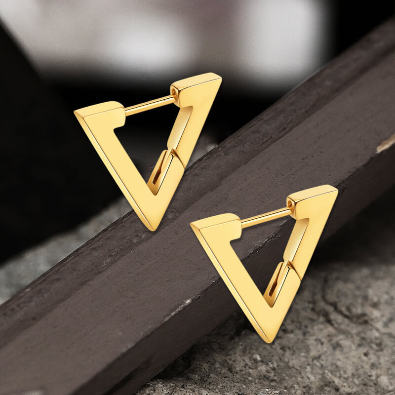 Triangle Stainless Steel Geometric Earrings | Gthic.com