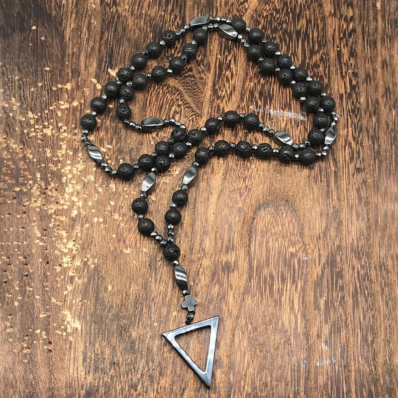 Triangle Stone Bead Necklace