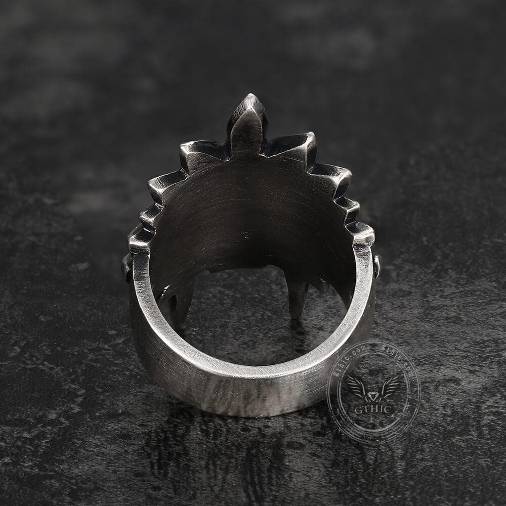 Tribal Chief Sterling Silver Skull Ring – GTHIC