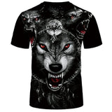 Tribal Wolf King Polyester Animal T-shirt | Gthic.com