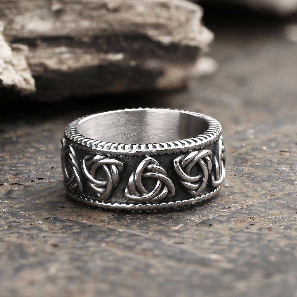 Triquetra Mammen Stainless Steel Ring03 | Gthic.com