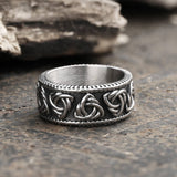 Triquetra Mammen Stainless Steel Ring03 | Gthic.com
