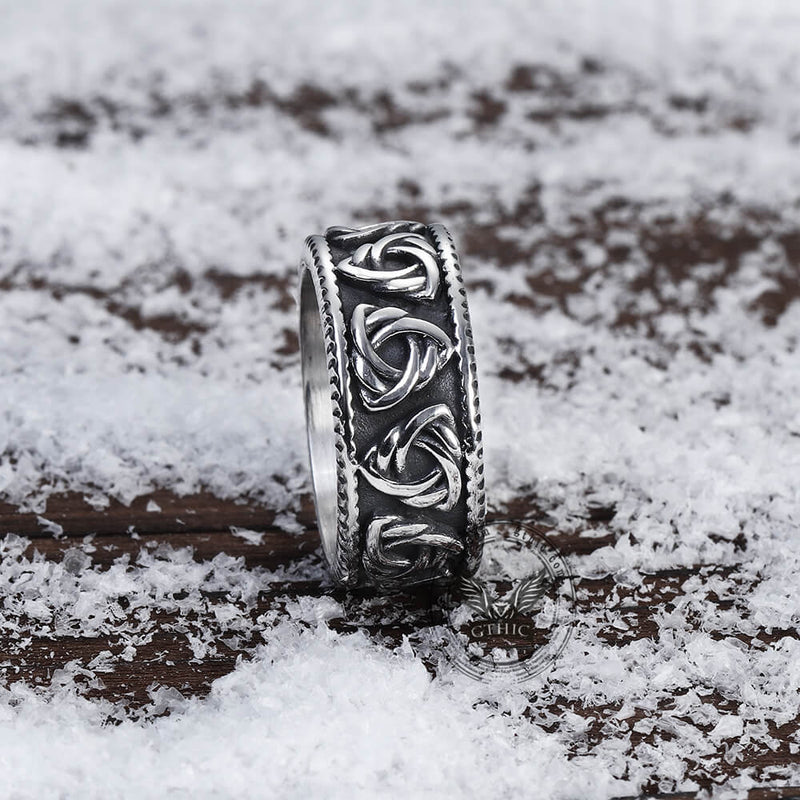Triquetra Mammen Stainless Steel Ring 08 | Gthic.com