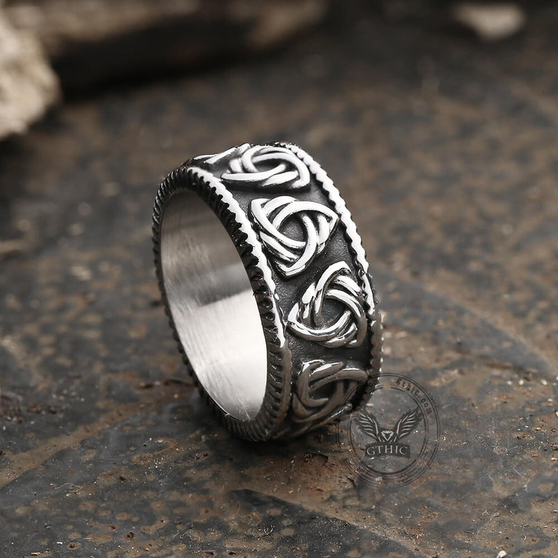 Triquetra Mammen Stainless Steel Ring04 | Gthic.com
