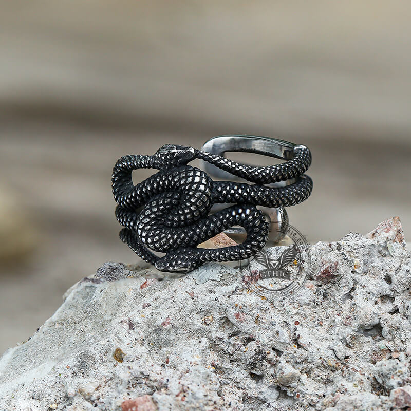 Twist Snake Stainless Steel Animal Ring | Gthic.com
