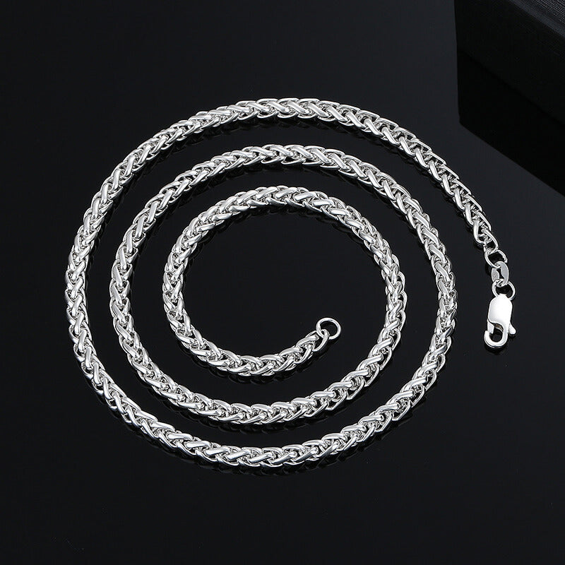 Twist Sterling Silver Chain Necklace | Gthic.com