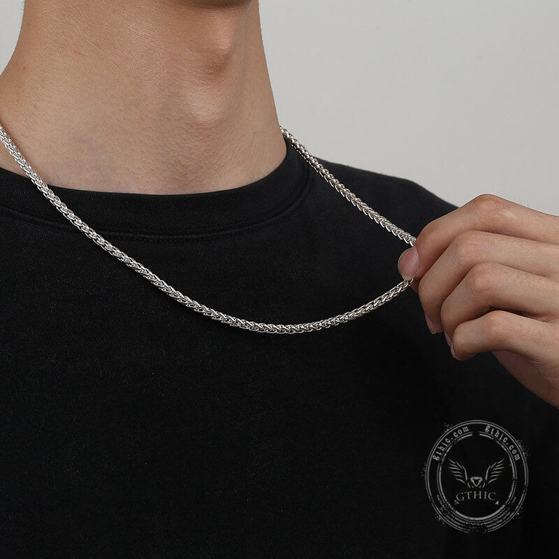 Twist Sterling Silver Chain Necklace