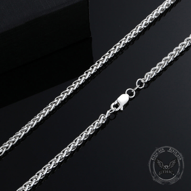 Twist Sterling Silver Chain Necklace | Gthic.com