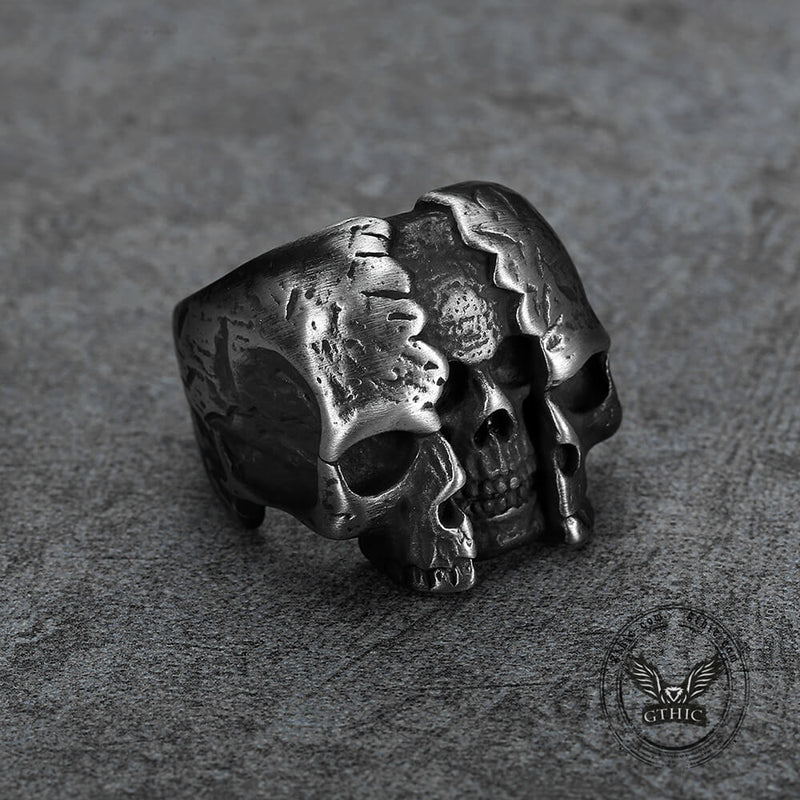 Two-Face Stainless Steel Skull Ring