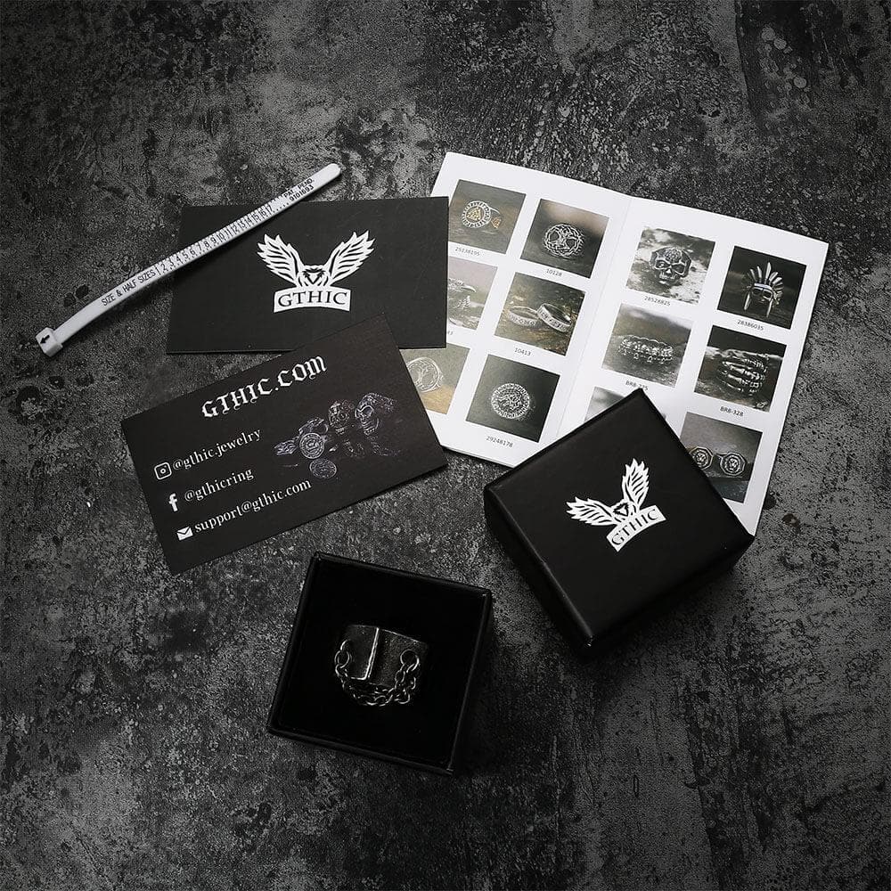 Unique Chain Stainless Steel Asymmetric Ring