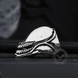 Einzigartiger, zu öffnender Ring aus Edelstahl mit Totenkopf-Motiv