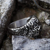 Unico anello teschio in acciaio inossidabile