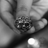 Unico anello teschio in acciaio inossidabile