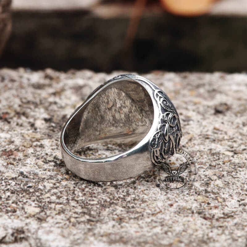 Urnes Valknut Stainless Steel Viking Ring | Gthic.com