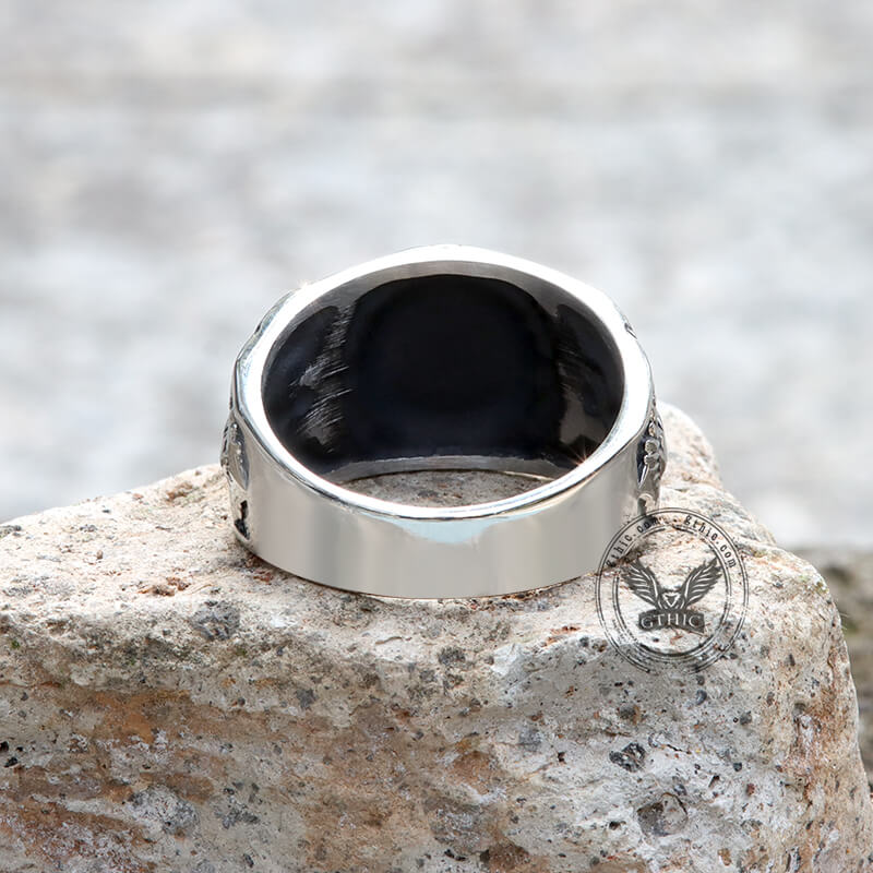 Valknut Raven Stainless Steel Viking Ring
