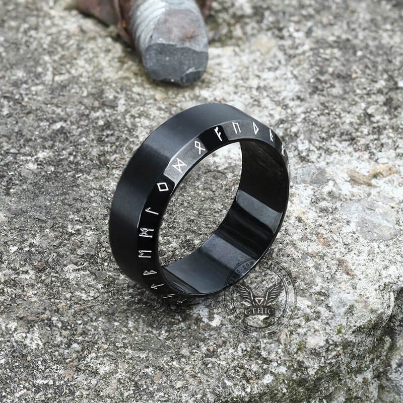 Valknut Runen Edelstahl Wikinger Ring