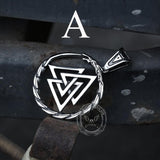 Valknut Stainless Steel Viking Dragon Pendant | Gthic.com