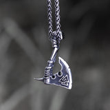 Valknut Symbol Axe Stainless Steel Viking Pendant