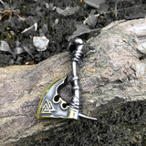 Valknut Symbol Axe Stainless Steel Viking Pendant | Gthic.com