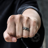 Vampire Bat Stainless Steel Ring 03 | Gthic.com
