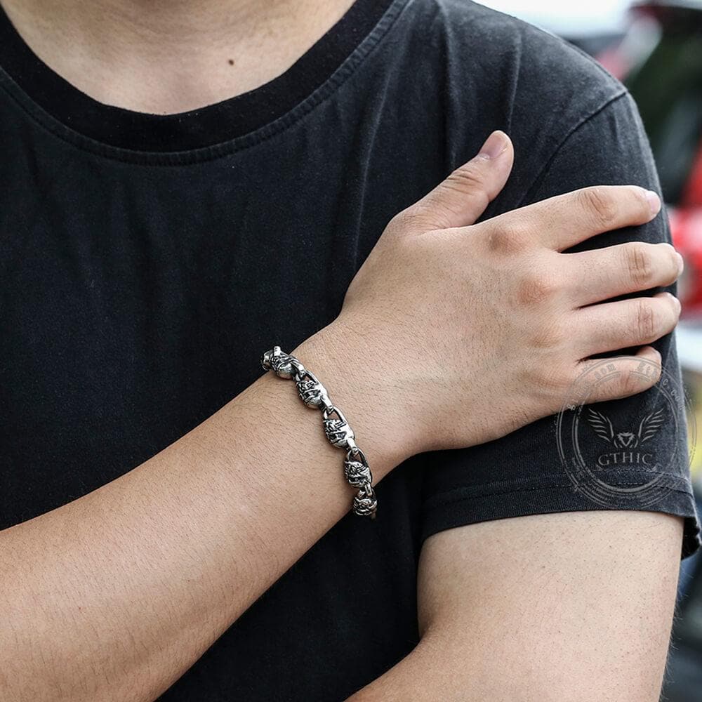 Vampire Skull Stainless Steel Bracelet | Gthic.com