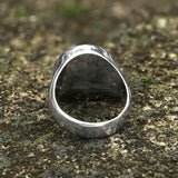 Vegvisir Celtic Knot Stainless Steel Ring