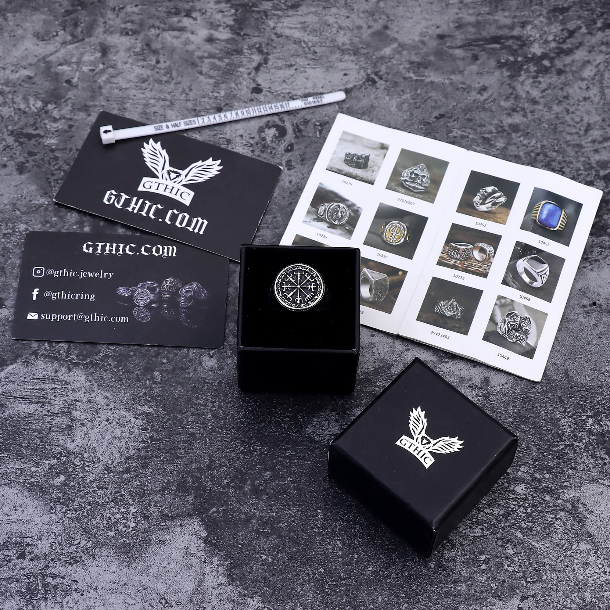 Vegvisir Celtic Knot Stainless Steel Ring