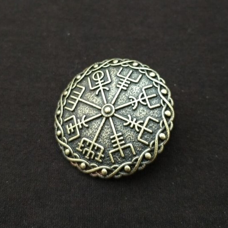 Vegvisir Viking Compass Alloy Brooch | Gthic.com
