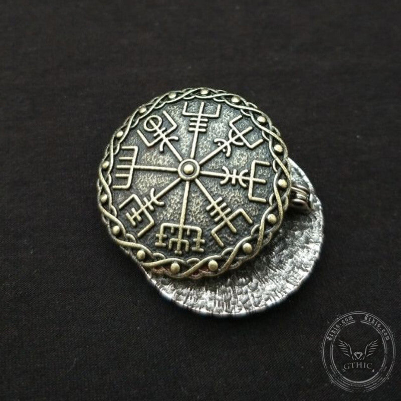 Vegvisir Viking Compass Alloy Brooch