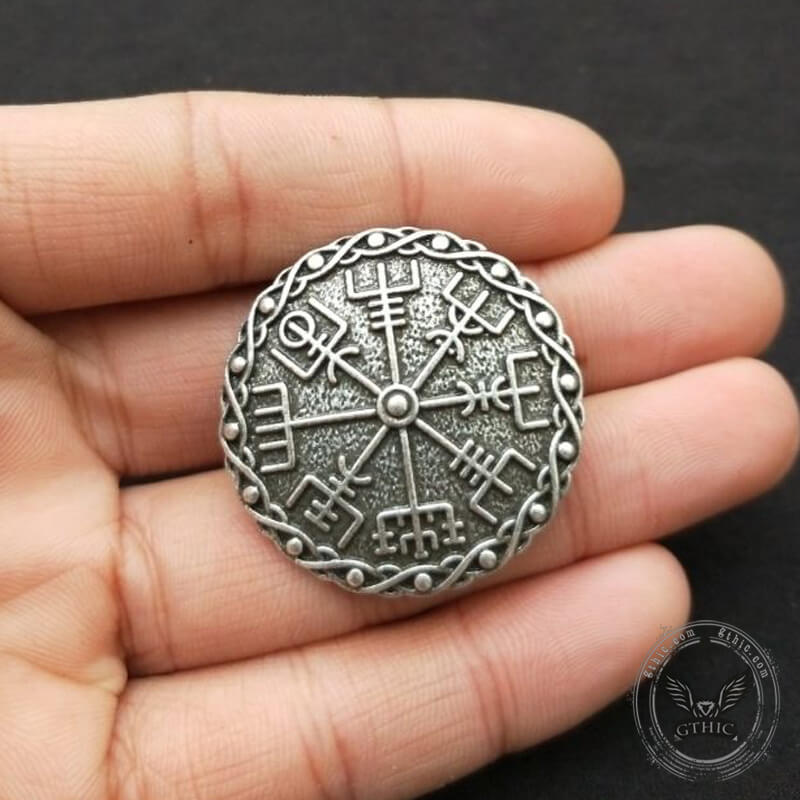 Vegvisir Viking Compass Alloy Brooch | Gthic.com