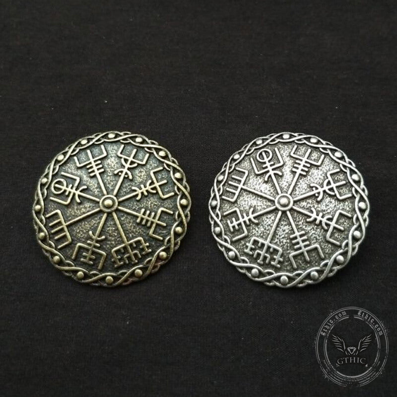 Vegvisir Viking Compass Alloy Brooch | Gthic.com