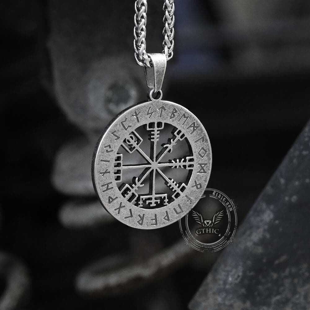 Vegvisir Viking Compass Stainless Steel Pendant 06 | Gthic.com