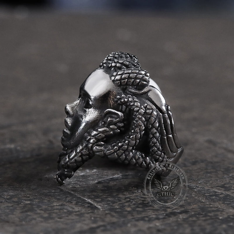 Venomous Medusa Stainless Steel Mythology Ring