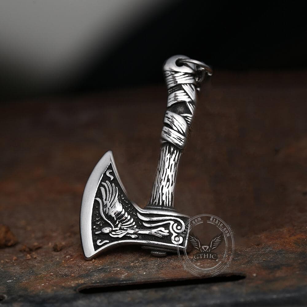 Viking Axe Stainless Steel Pendant