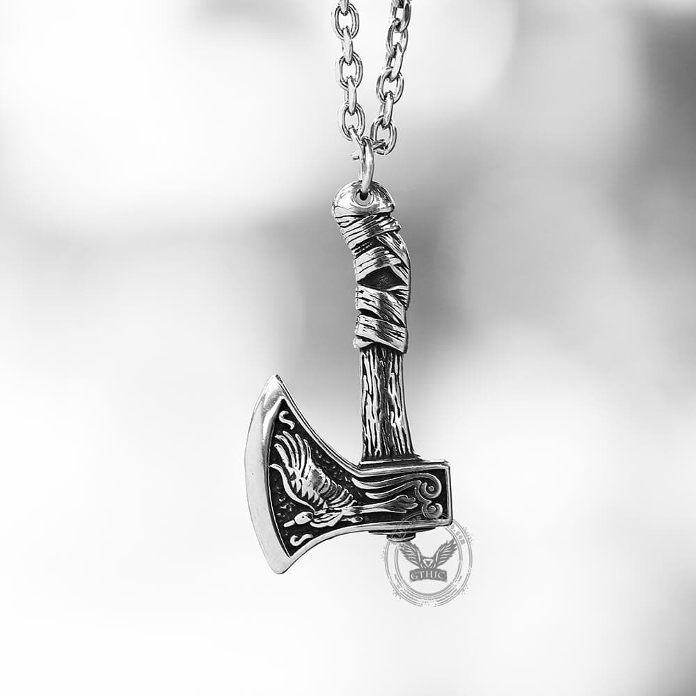 Viking Axe Stainless Steel Pendant 02 | Gthic.com