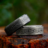Viking Celtic Knot Stainless Steel Spinner Ring 01 | Gthic.com