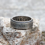 Viking Celtic Knot Stainless Steel Spinner Ring 05 | Gthic.com