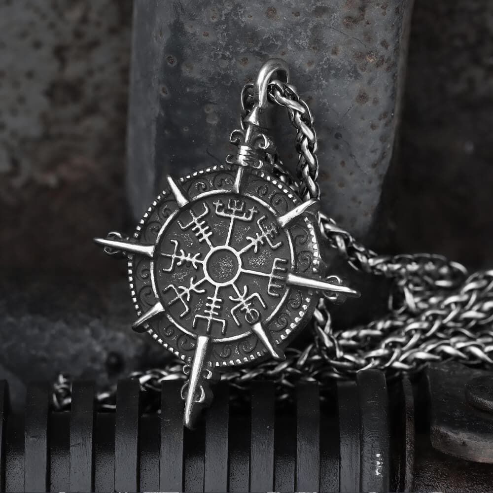 Viking Compass Vegvisir Stainless Steel Pendant 01 | Gthic.com
