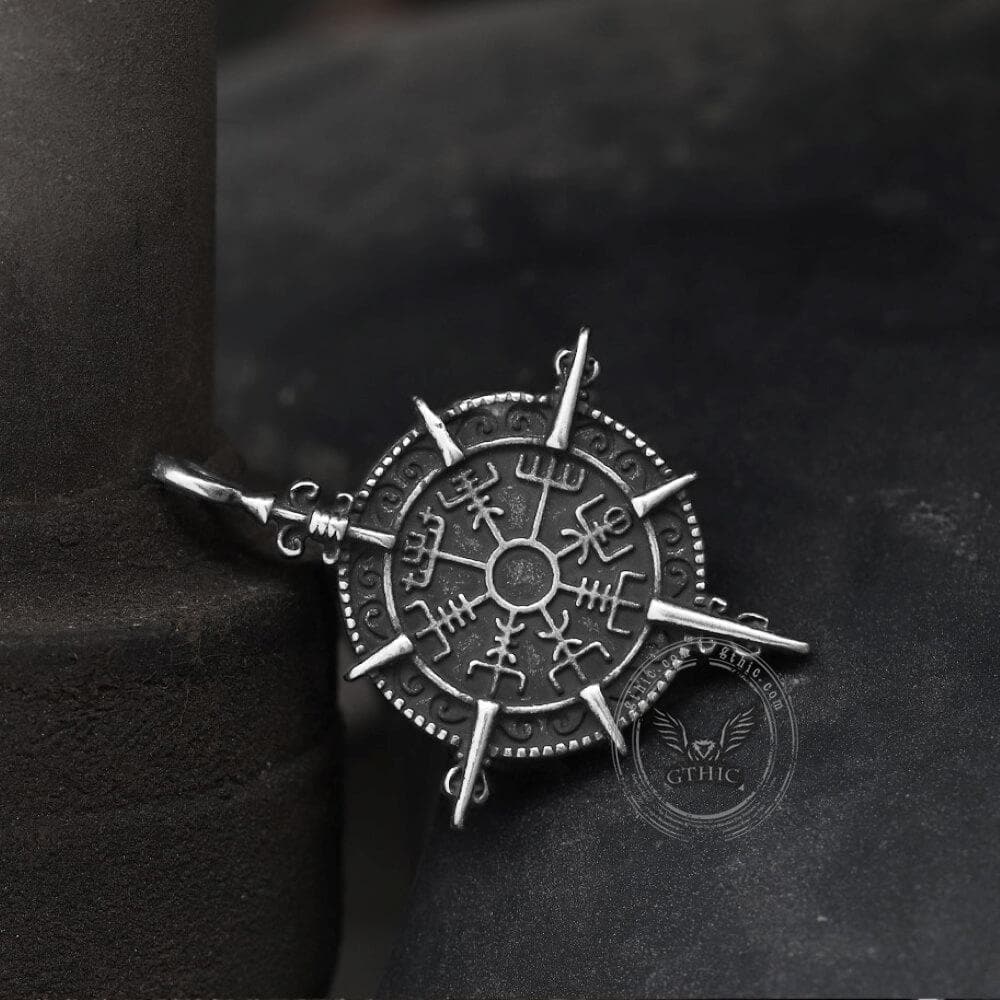 Viking Compass Vegvisir Stainless Steel Pendant 05 | Gthic.com