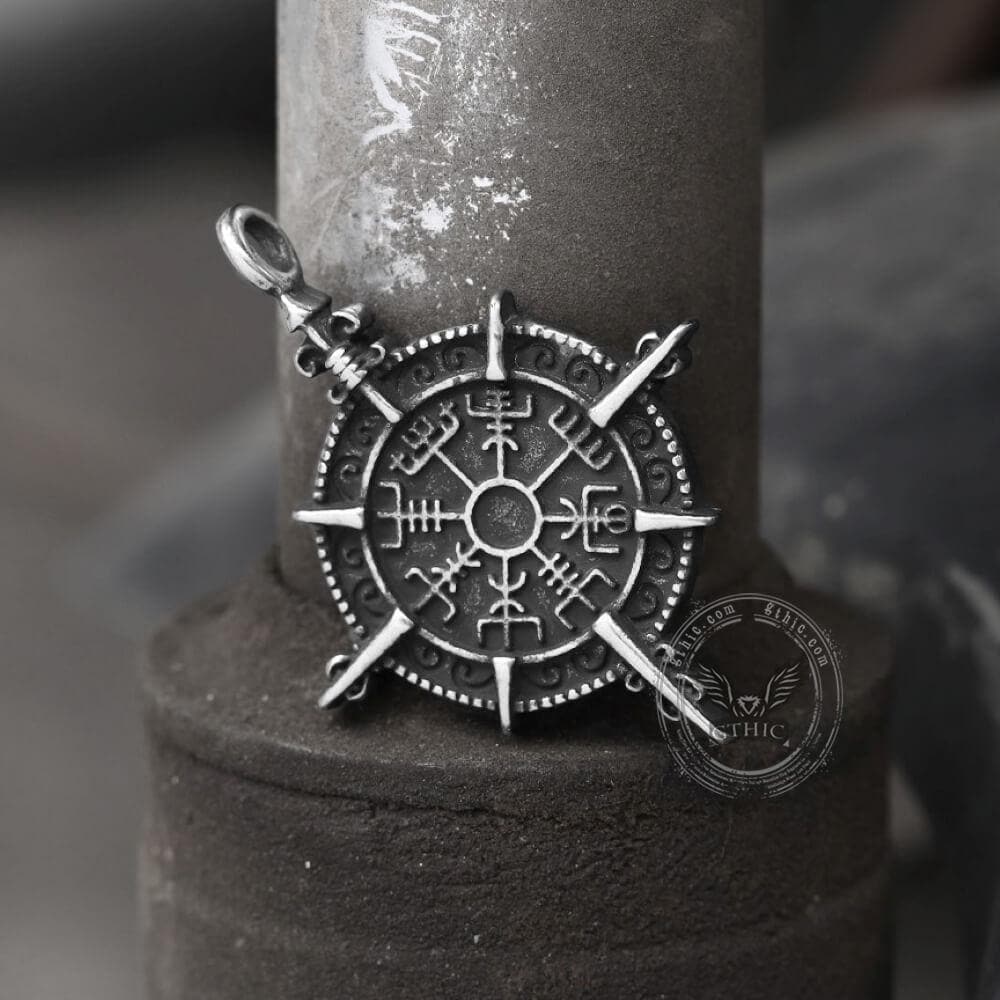 Viking Compass Vegvisir Stainless Steel Pendant 02 | Gthic.com