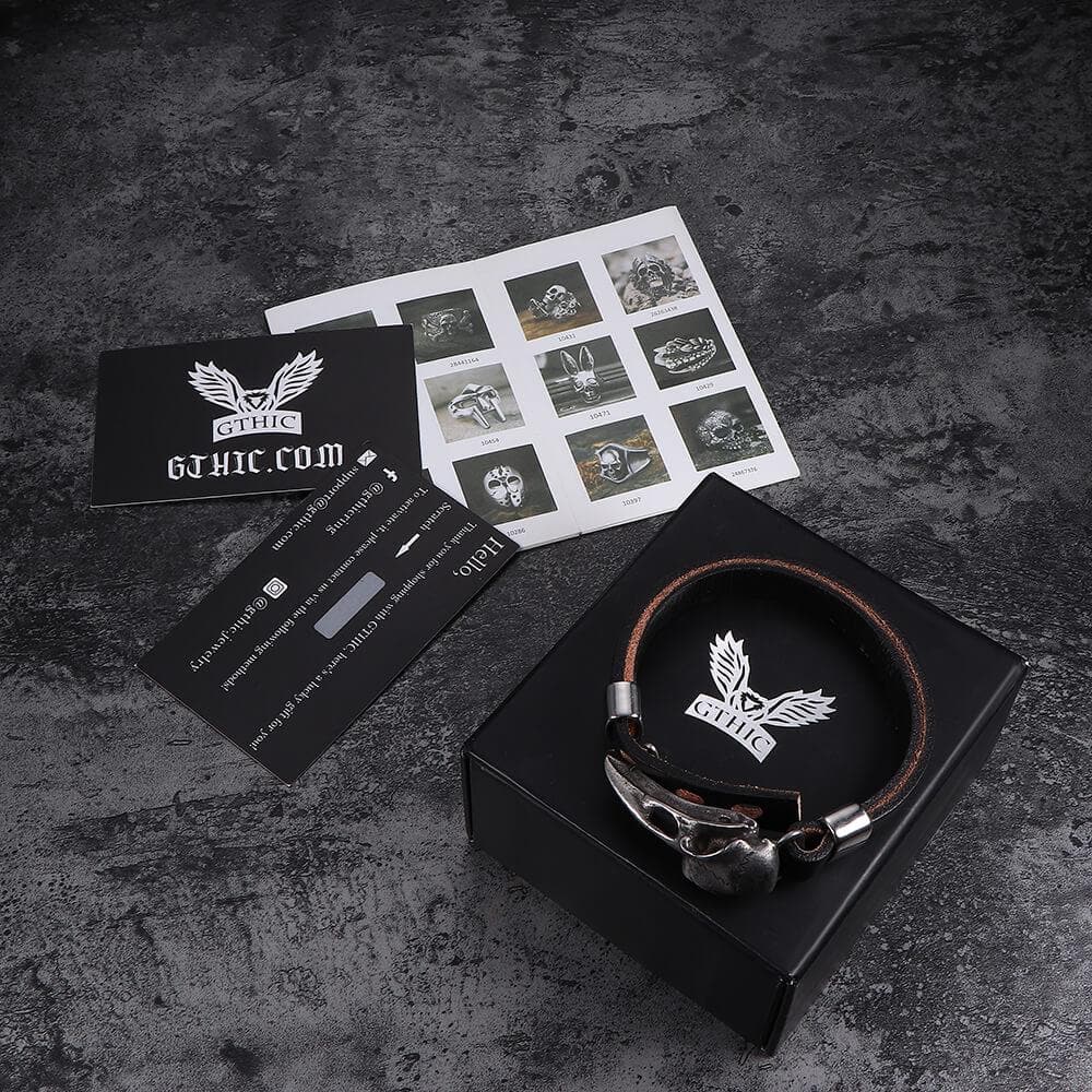 Viking Crow Head Stainless Steel Bracelet – GTHIC