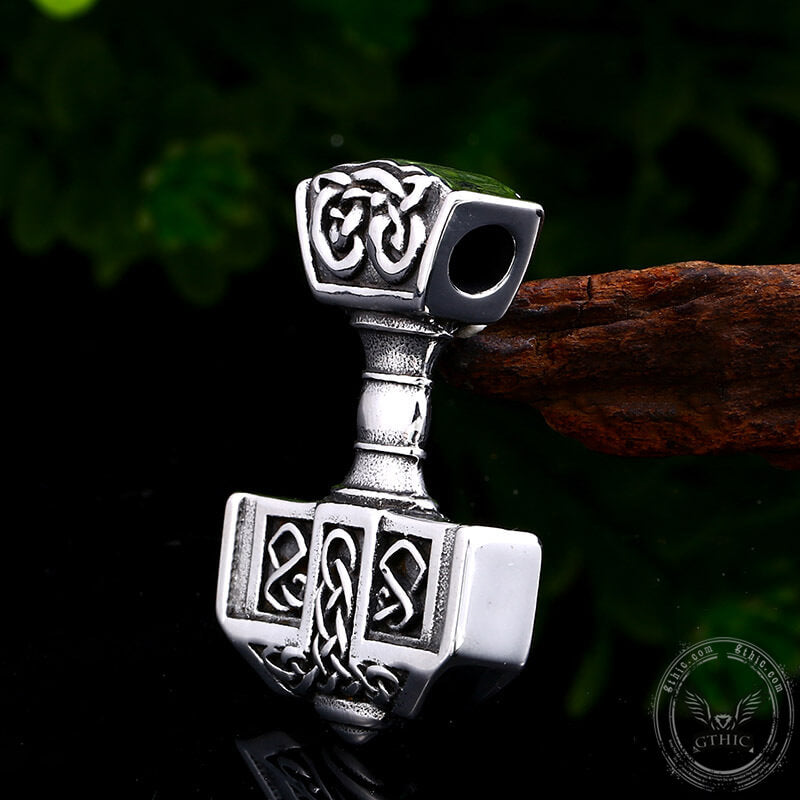 Viking Mjolnir Thor's Hammer Stainless Steel Pendant | Gthic.com