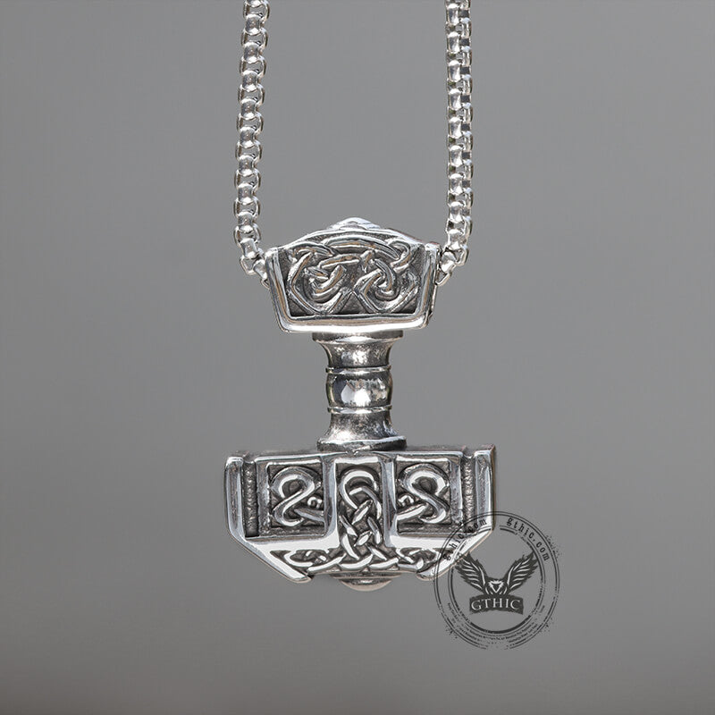 Viking Mjolnir Thor's Hammer Stainless Steel Pendant | Gthic.com