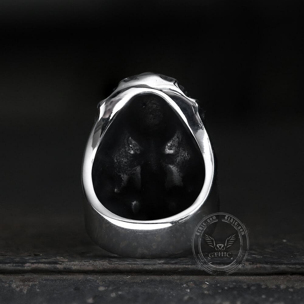 Viking Ravens Hugin Stainless Steel Ring