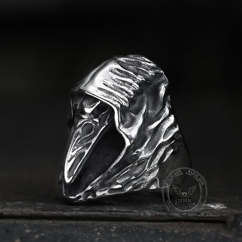 Viking Ravens Hugin Stainless Steel Ring
