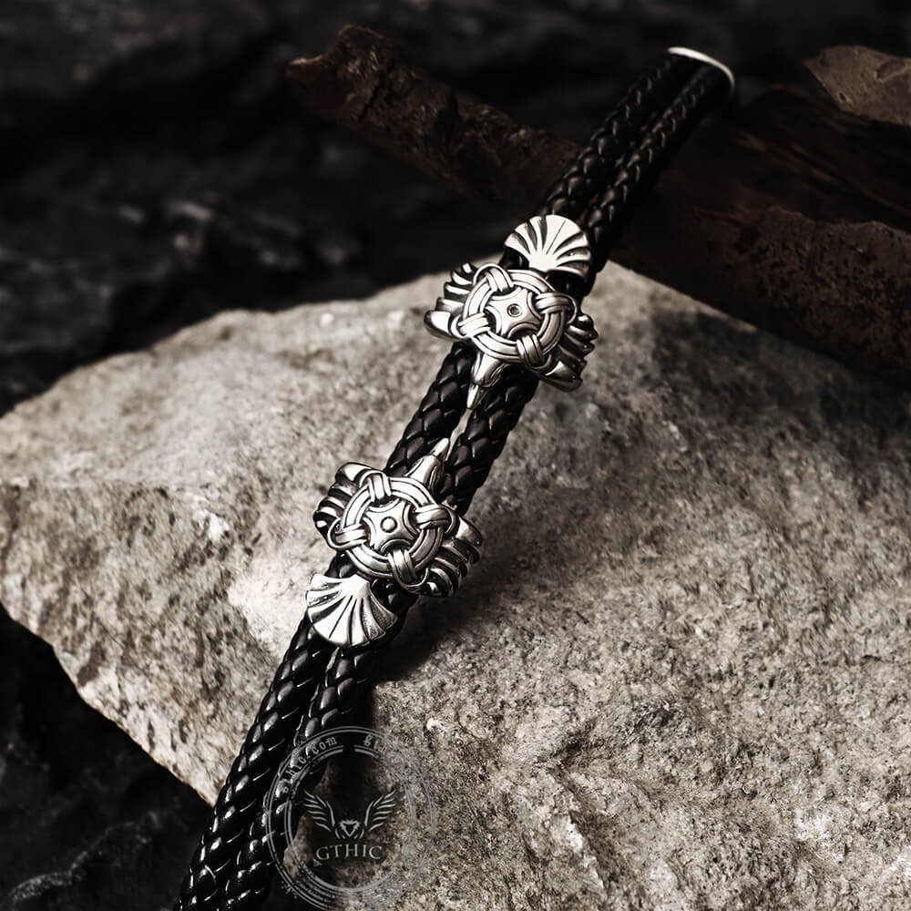 Viking Ravens Stainless Steel Braided Bracelet